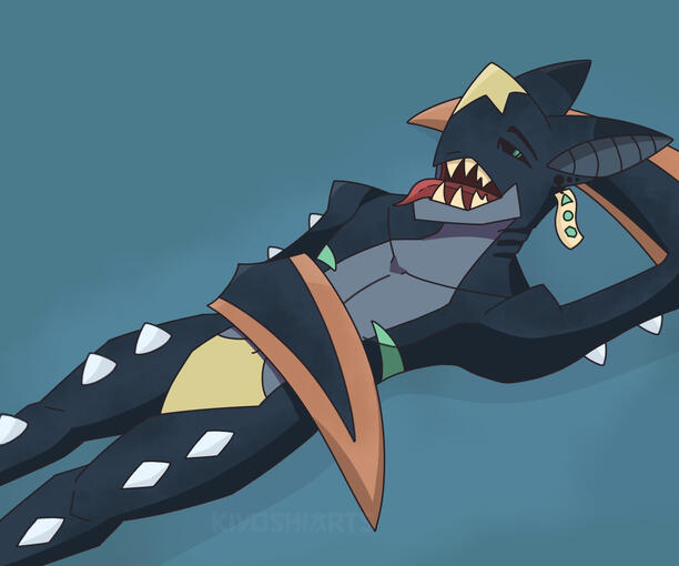Fursona fused with Garchomp